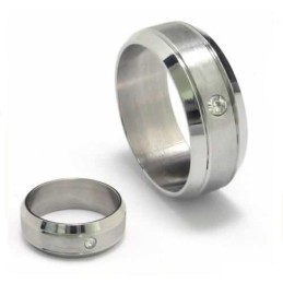8 Mm Diamanten Unisex Titanium Bandring