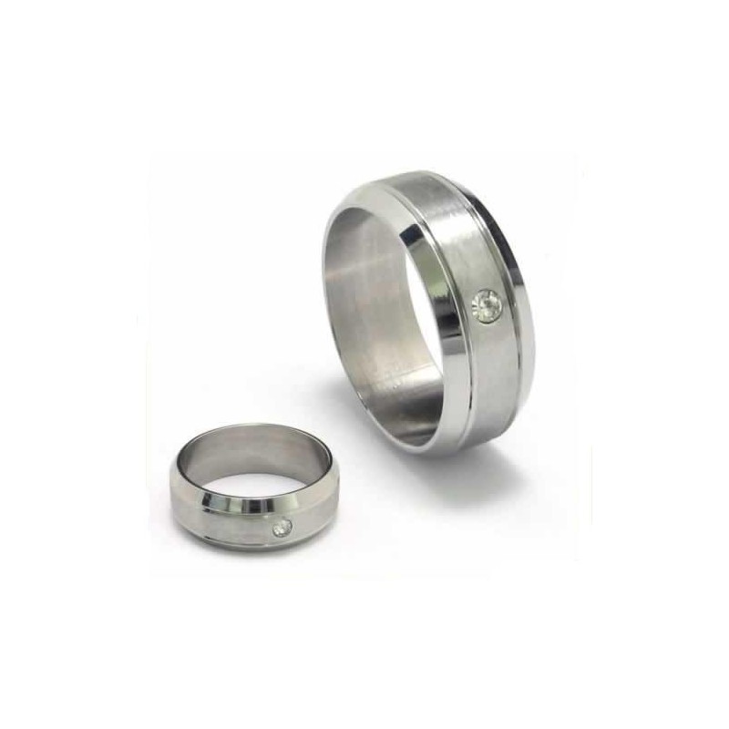 8 Mm Diamanten Unisex Titanium Bandring