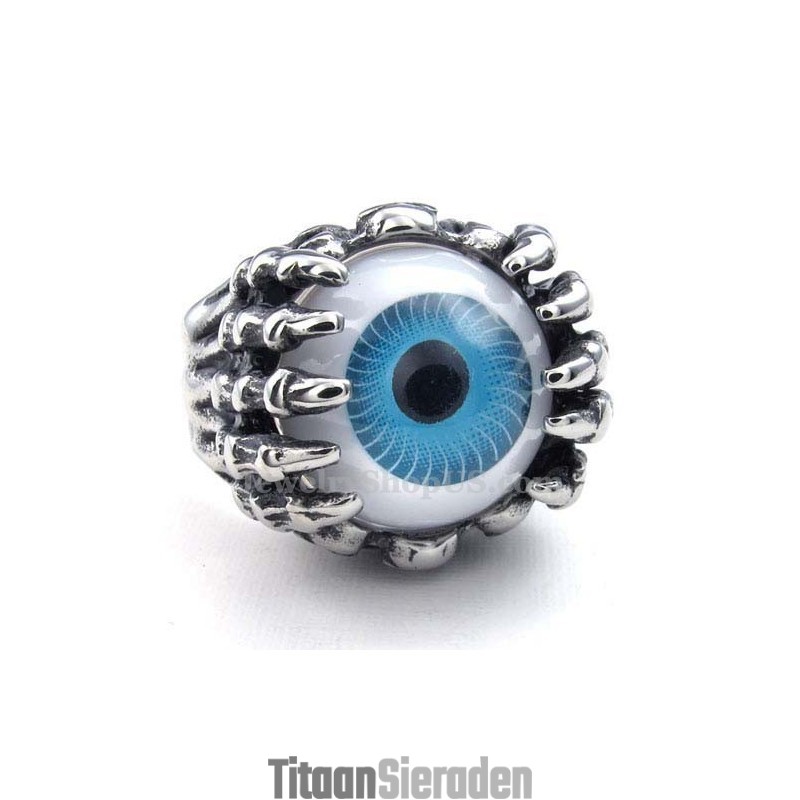 Titanium Blauwe Oogring