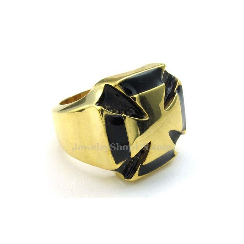 Gouden Titanium Kruisring