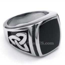 Zwarte Titanium Ring Voor Heren