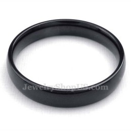 4 Mm Zwarte Gladde Titanium Ring