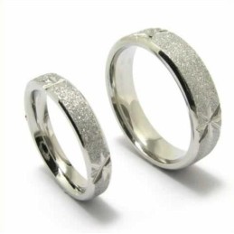 Geborstelde 4 Mm Titanium Bandring