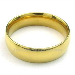 6 Mm Gouden Titanium Ronde Ring