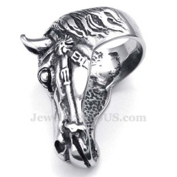 Titanium Paardenhoofd Ring