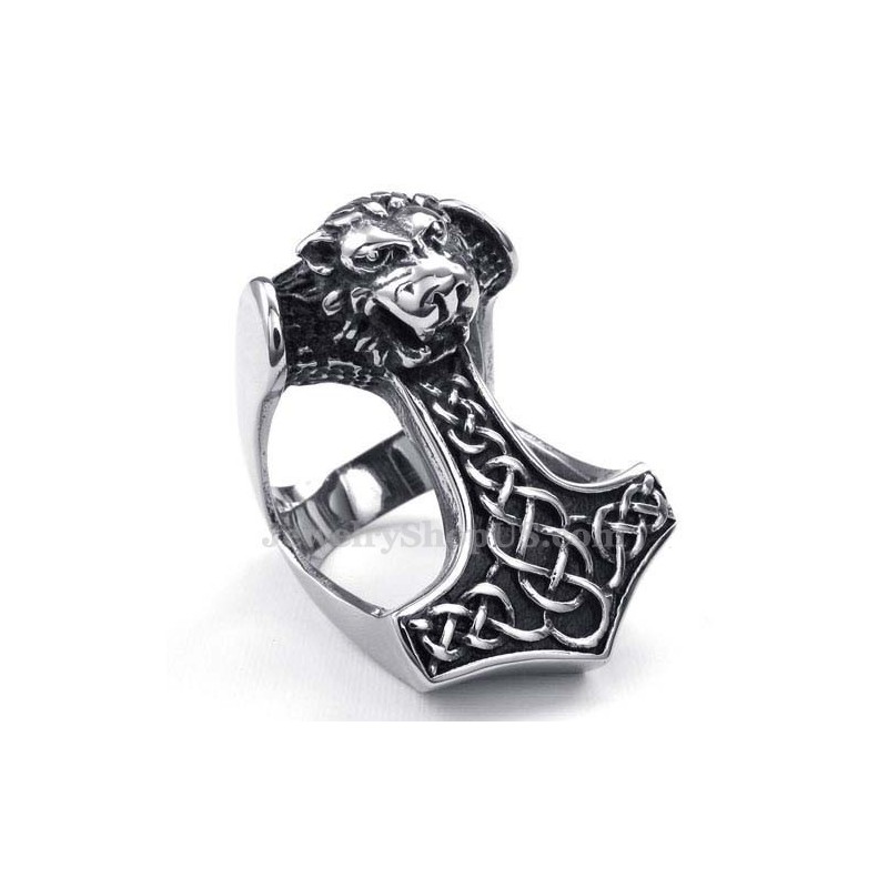 Titanium Leeuw Vrijmetselaarsring Titanium Leeuw Vrijmetselaarsring
