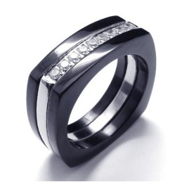 8 Mm Diamanten Unisex Titanium Bandring