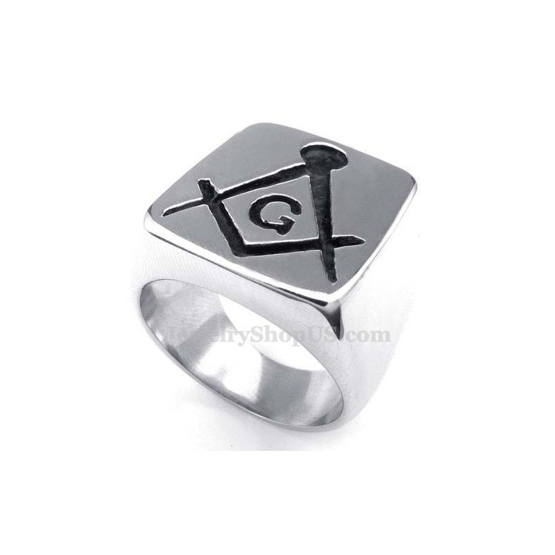 Titanium Vrijmetselaarsring Titanium Vrijmetselaarsring