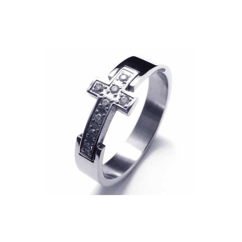 8 Mm Kruisdiamant Unisex Titanium Ring 8 Mm Kruisdiamant Unisex Titanium Ring