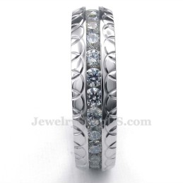 Titanium Ronde Ring Met Witte Zirkoon