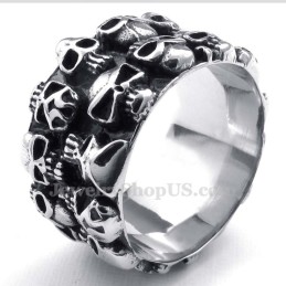 Ronde Titanium Schedelring