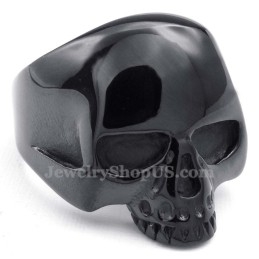 Zwarte Titanium Schedelring