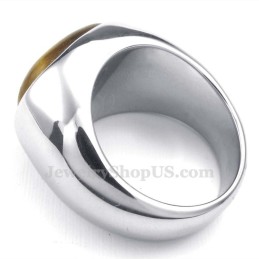 Herenmode Titanium Ring Met Siersteen