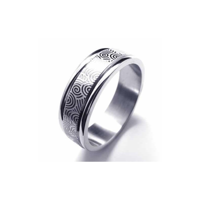 Titanium 6 Mm Ring Met Twee Groeven Titanium 6 Mm Ring Met Twee Groeven