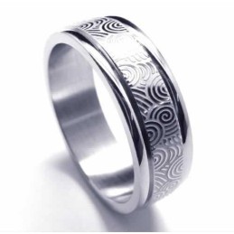 Titanium 6 Mm Ring Met Twee Groeven