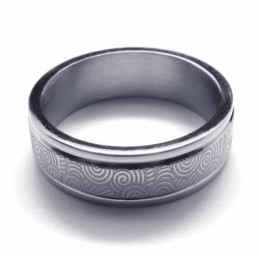 Titanium 6 Mm Ring Met Twee Groeven