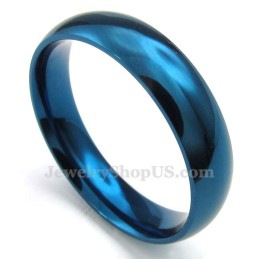 5 Mm Ronde Blauwe Titanium Ring
