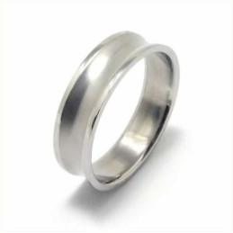 Concave 6 Mm Titanium Ring