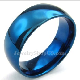 10 Mm Ronde Blauwe Titanium Ring