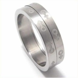 Geslachtssymbool 6 Mm Titanium Ring