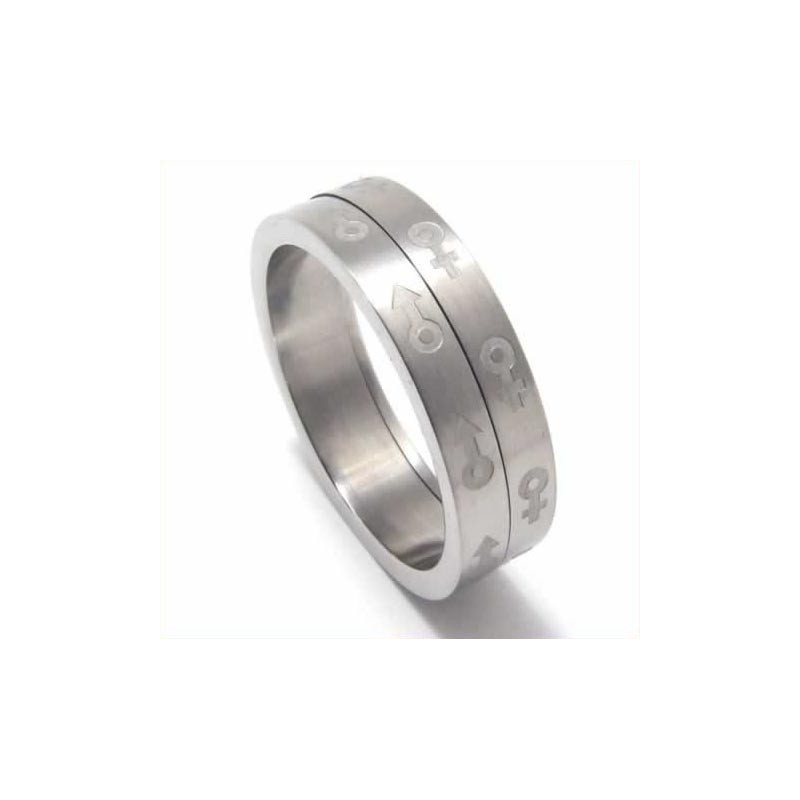 Geslachtssymbool 6 Mm Titanium Ring Geslachtssymbool 6 Mm Titanium Ring