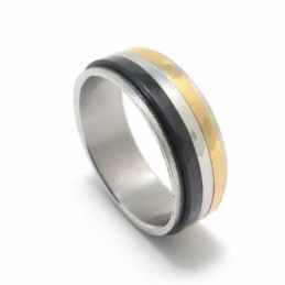 Drie Cirkels 8 Mm Titanium Ring
