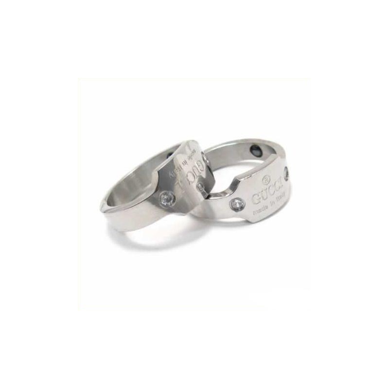 Diamanten Zetting 5 Mm Titanium Ingelegde Ring