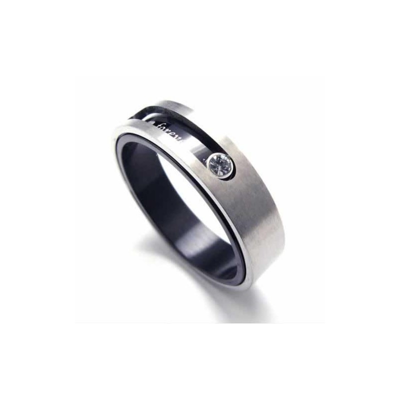 Diamanten Zetting 5 Mm Titanium Ingelegde Ring Diamanten Zetting 5 Mm Titanium Ingelegde Ring