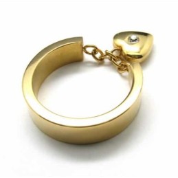 Diamanten Zetting 5 Mm Hart Titanium 18K Gouden Ring