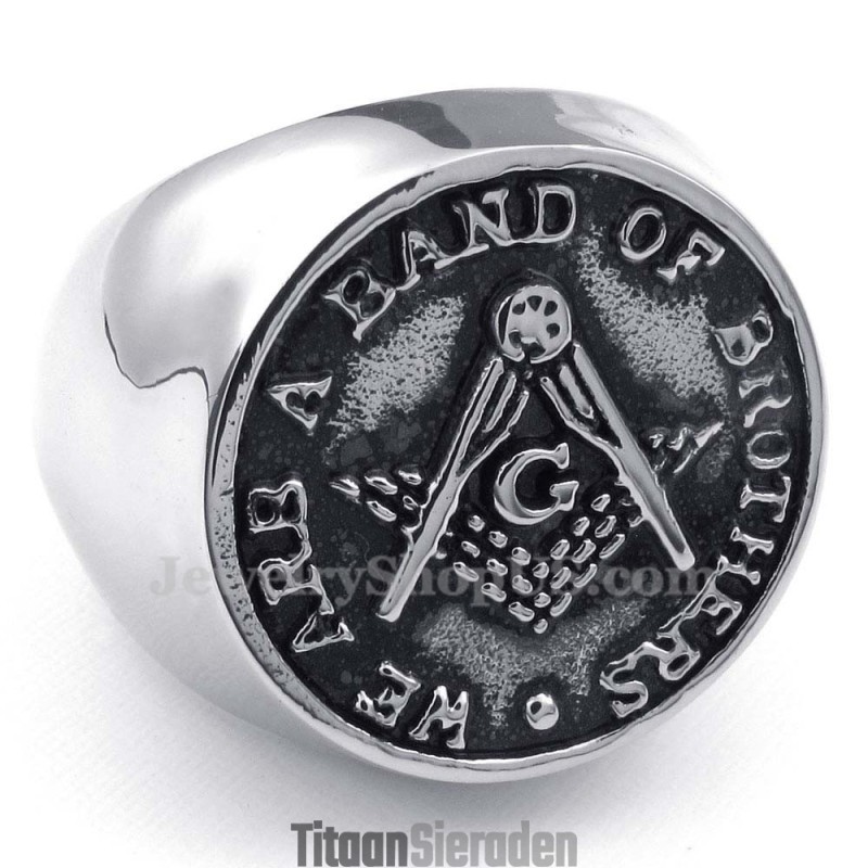 Titanium Vrijmetselaarsring Titanium Vrijmetselaarsring