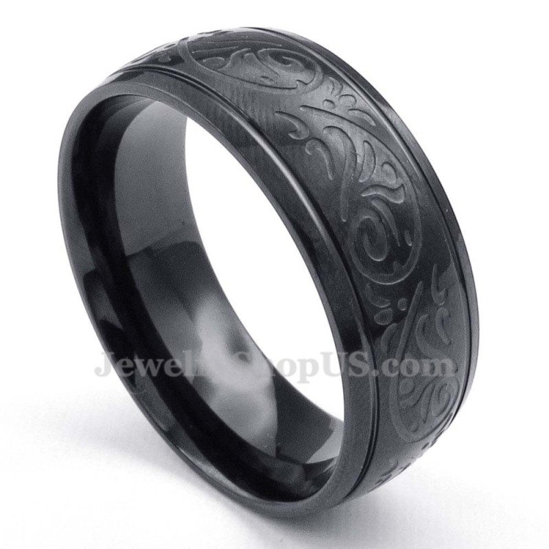 Zwarte Titanium Ronde Corrosiepatroonring