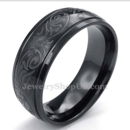 Zwarte Titanium Ronde Corrosiepatroonring