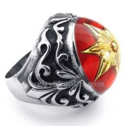 Gouden Davidster Titanium Ring