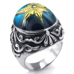 Gouden Davidster Titanium Ring