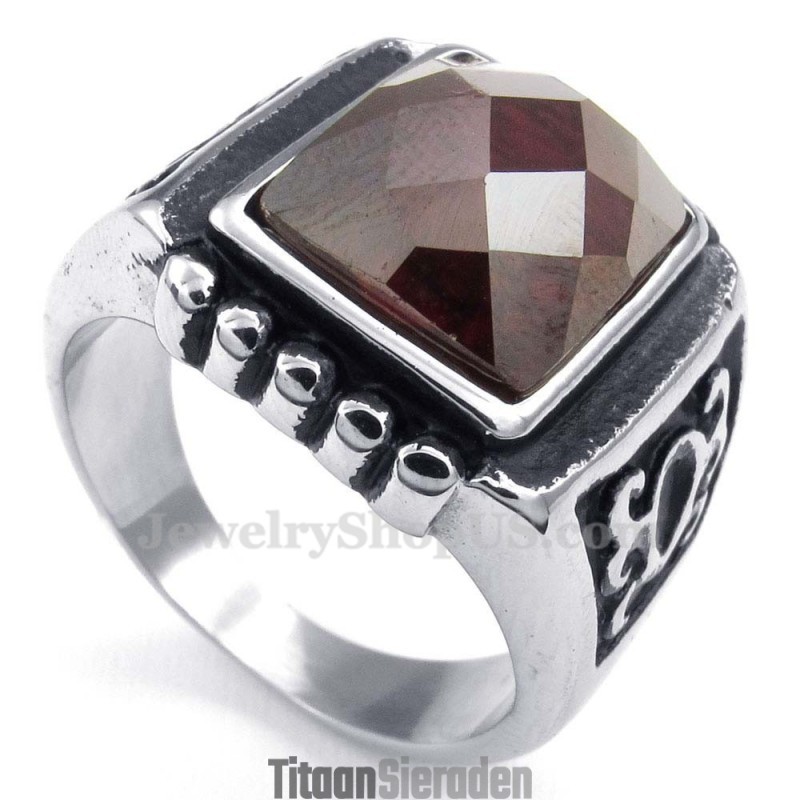 Rode Zirkoon Titanium Ring Rode Zirkoon Titanium Ring