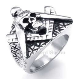Titanium Vrijmetselaars Schedelring