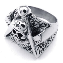 Titanium Vrijmetselaars Schedelring