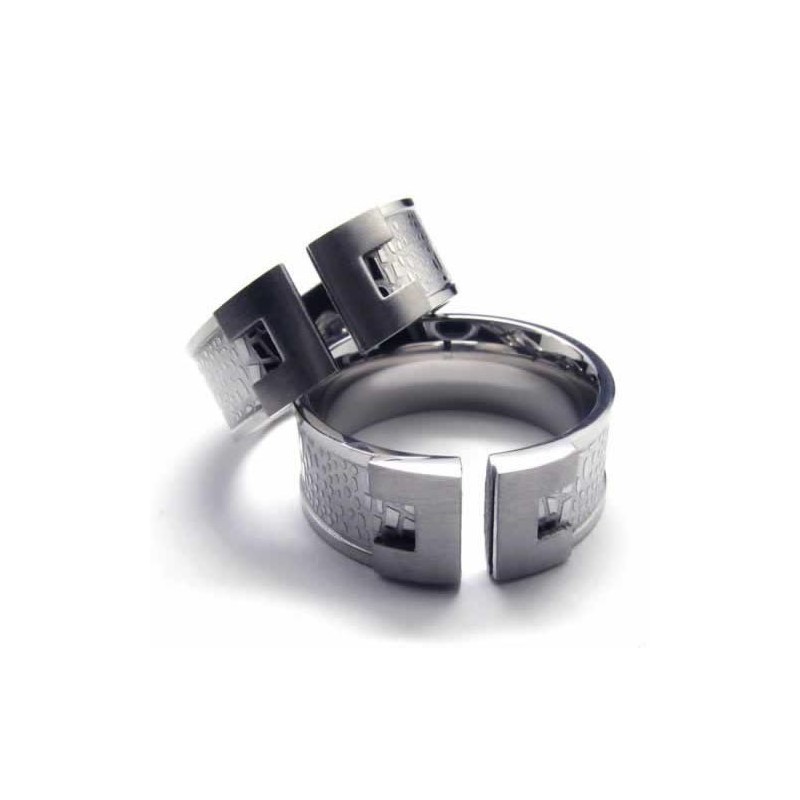 Cupimatch Titanium ring voor dames en heren, zwart, goud, zilver, roségoud, bandring, vingerringen, glad, trouwring, verlovingsring, vriendschapsring, maat 47 tot 72, 57(18,1), Titanium, Edelsteen