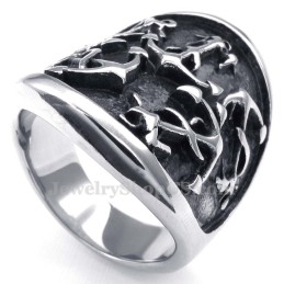 Titanium Ring Met Ankers