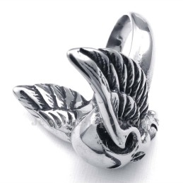 Titanium Schedelring Met Vleugels