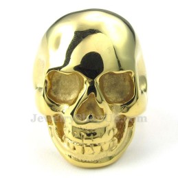 Gouden Schedel Titanium Ring