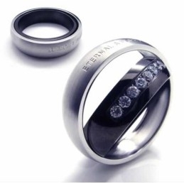 Eternal & Forever Diamanten Set 6 Mm Titanium Ingelegde Ring