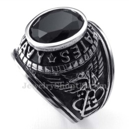 Zwarte Zirkoon Titanium Ring