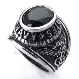 Zwarte Zirkoon Titanium Ring