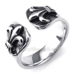 Titanium Ring Met Kruisbloemopening