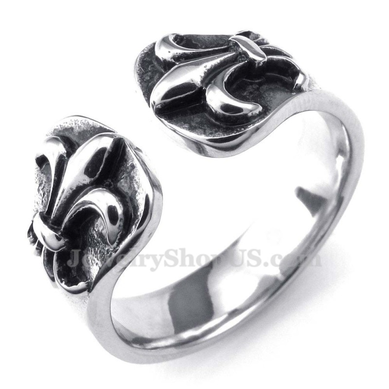 Titanium Ring Met Kruisbloemopening Titanium Ring Met Kruisbloemopening