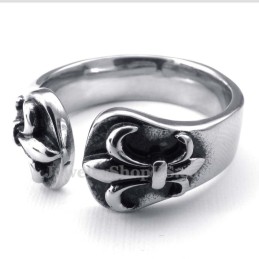 Titanium Ring Met Kruisbloemopening