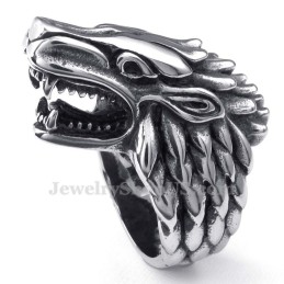 Titanium Wolfkop Ring