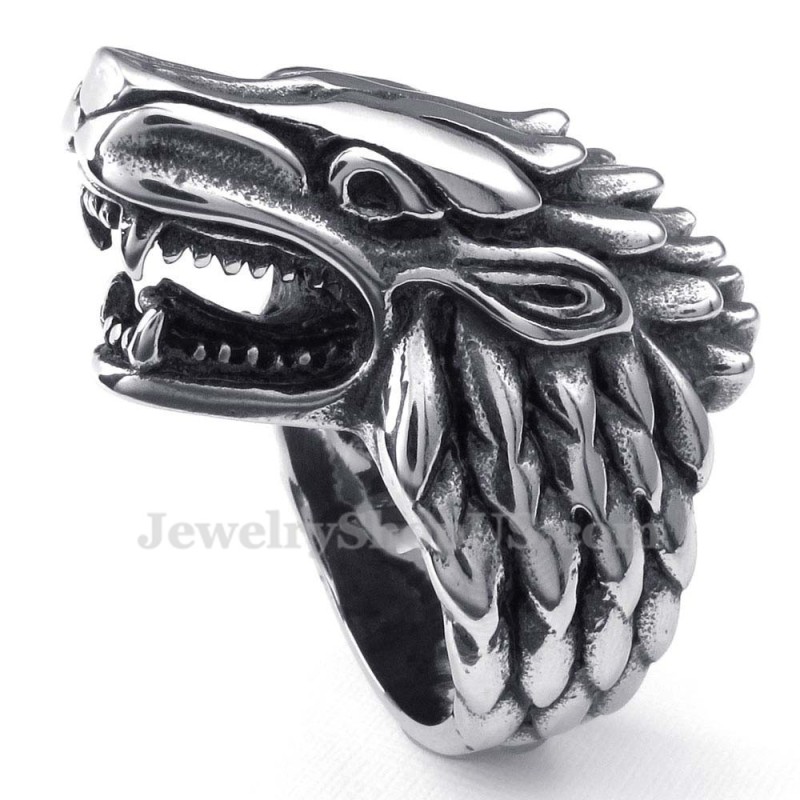 Titanium Wolfkop Ring Titanium Wolfkop Ring