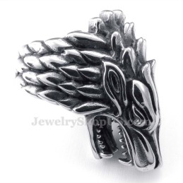 Titanium Wolfkop Ring